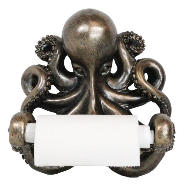 Ebros Gift Nautical Ocean Kraken Cthulhu Octopus Toilet Paper Holder Bathroom Wall Decor