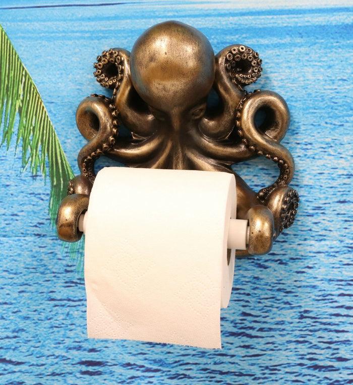 ebros gift Nautical Ocean Kraken Cthulhu Octopus Toilet Paper Holder Bathroom Wall Decor
