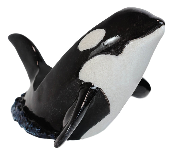 Ebros Gift Nautical Ocean Marine Breaching Orca Killer Whale Wine Bottle Holder Statue