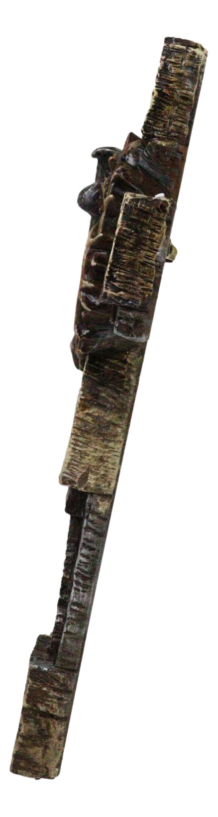 Ebros Gift Navajo Symbols Crown Of Thorns Spike Nails Jesus Sign Faux Wooden Wall Cross