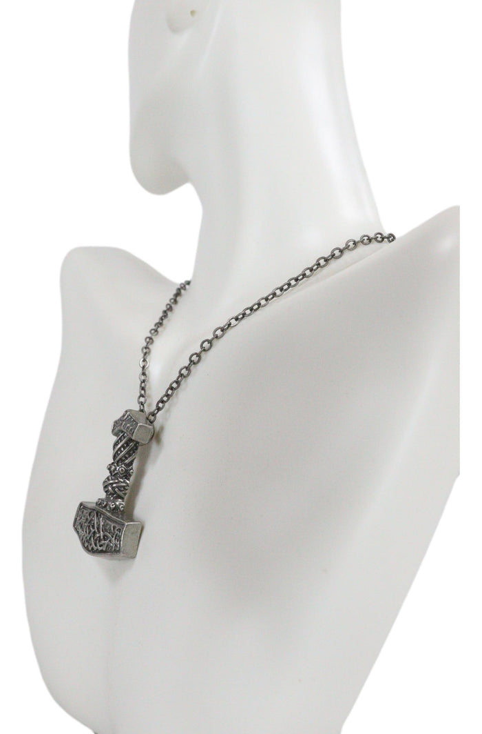 Ebros Gift Necklace Hammer Of Thor Pendant Jewelry Necklace. Norse Mythology