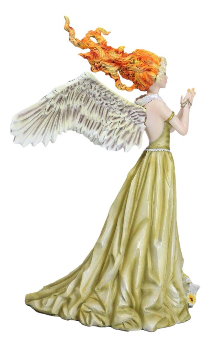 Ebros Gift Nene Thomas Fire Element Spirit Of Flame Angel Fairy In Sunflower Gown Figurine