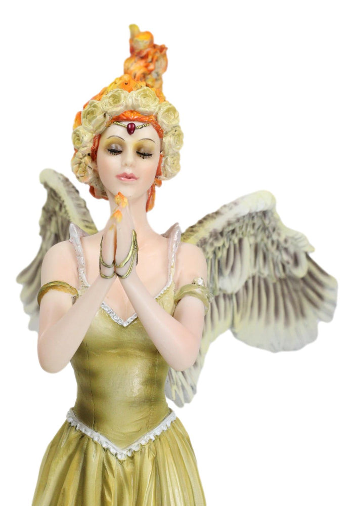 Ebros Gift Nene Thomas Fire Element Spirit Of Flame Angel Fairy In Sunflower Gown Figurine