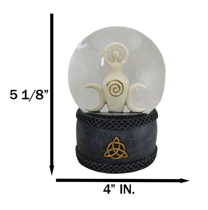 Ebros Gift Neopagan Shaman Spiral Goddess Triple Moon Goddess Wicca Glitter Water Globe