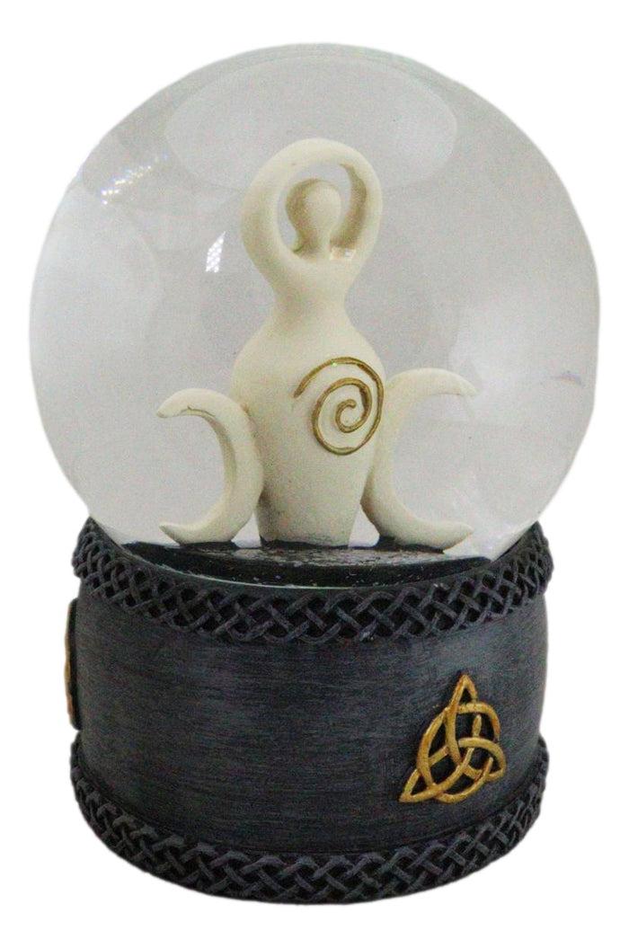 Ebros Gift Neopagan Shaman Spiral Goddess Triple Moon Goddess Wicca Glitter Water Globe