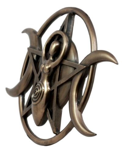 Ebros Gift Neopagan Spiral Goddess Wall Decor Lunar Triple Goddess Wicca Plaque Figurine
