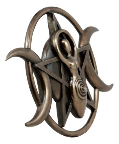 Ebros Gift Neopagan Spiral Goddess Wall Decor Lunar Triple Goddess Wicca Plaque Figurine