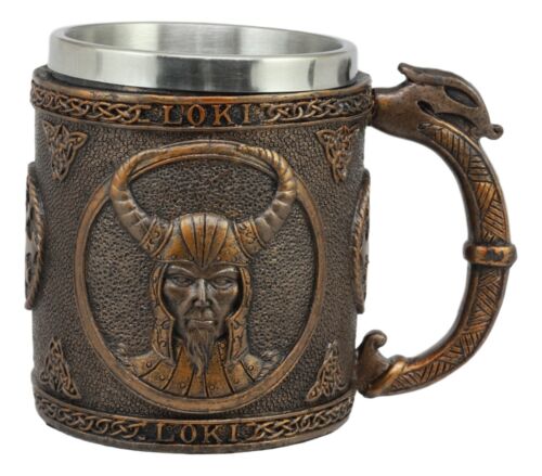 Ebros Gift Norse Mythology Viking Trickster God Loki Coffee Mug 13oz Cup Tankard Beer Stein