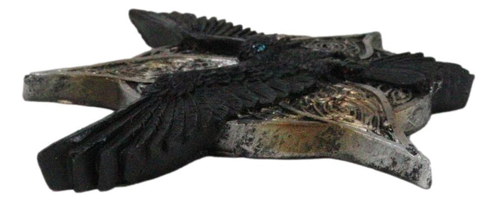 Ebros Gift Norse Viking Gothic Raven Crow With Triquetra Knotwork Disc Incense Burner