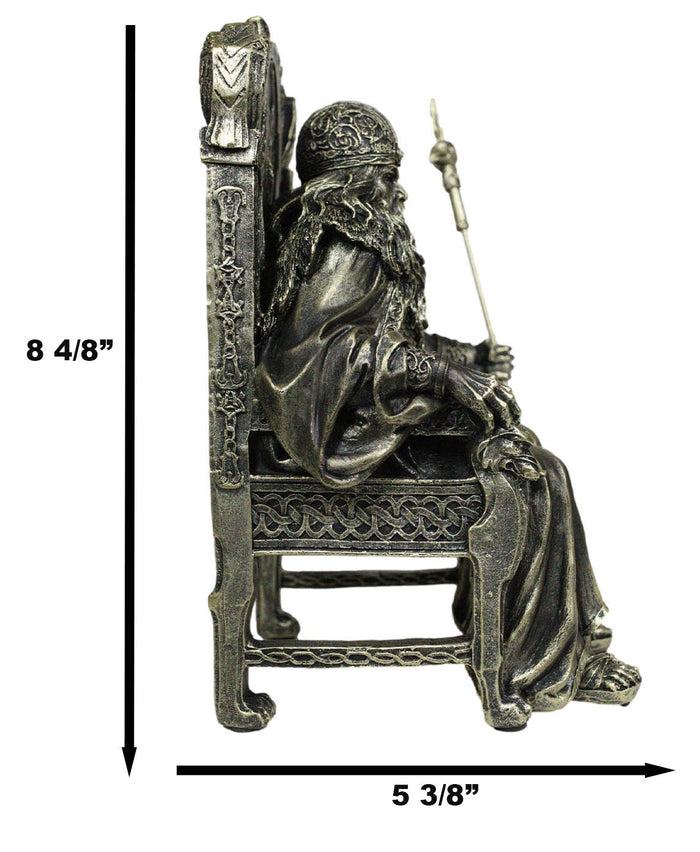 Ebros Gift Norse Viking Odin The Alfather Sitting On A Throne With Raven Spear Statue