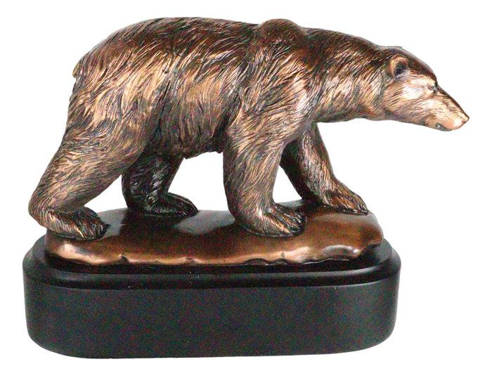 Ebros Gift North Pole Arctic Circle Wildlife Roaming Polar Bear Figurine With Black Base