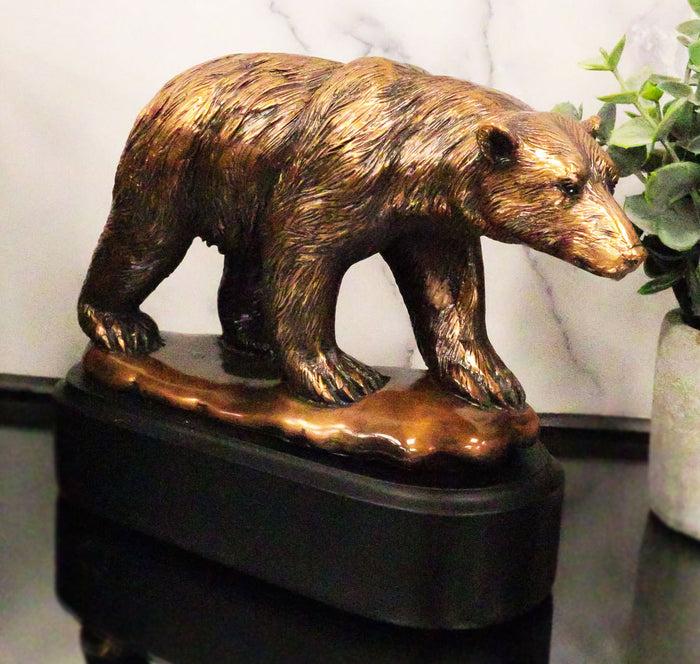 ebros gift North Pole Arctic Circle Wildlife Roaming Polar Bear Figurine With Black Base