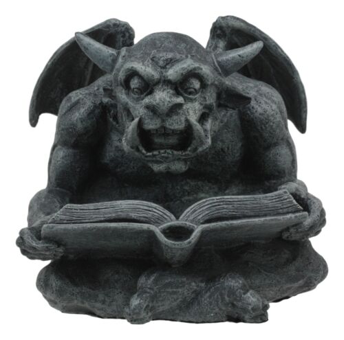 Ebros Gift Notre Dame Horned Gargoyle With Spell Book Statue Demonic Bibliography Watchmen