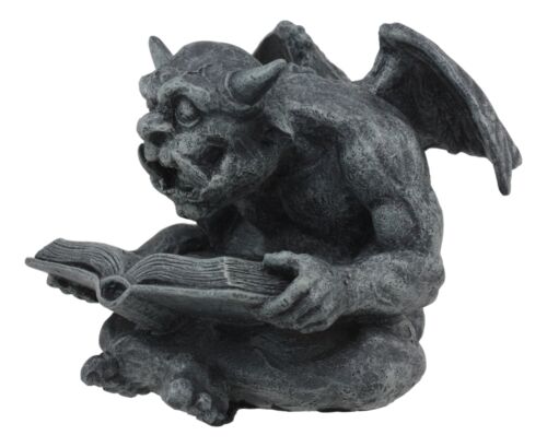 Ebros Gift Notre Dame Horned Gargoyle With Spell Book Statue Demonic Bibliography Watchmen