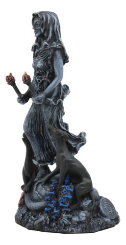 Ebros Gift Oberon Zell Spiral Triple Goddess The Crone Hecate With She Dog Hounds Statue
