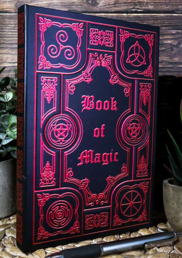 ebros gift Occultic Sacred Symbols Gothic Book Of Magic Embossed Blank Page Journal Book