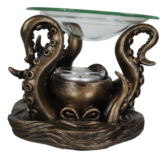 Ebros Gift Ocean Kraken Giant Octopus Oil Warmer Or Wax Tart Burner Candle Holder Statue