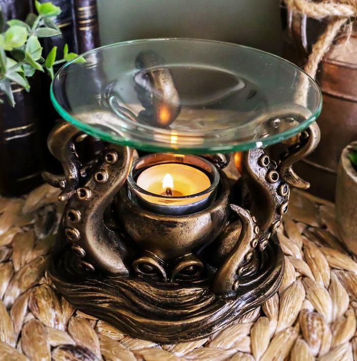Ebros Gift Ocean Kraken Giant Octopus Oil Warmer Or Wax Tart Burner Candle Holder Statue