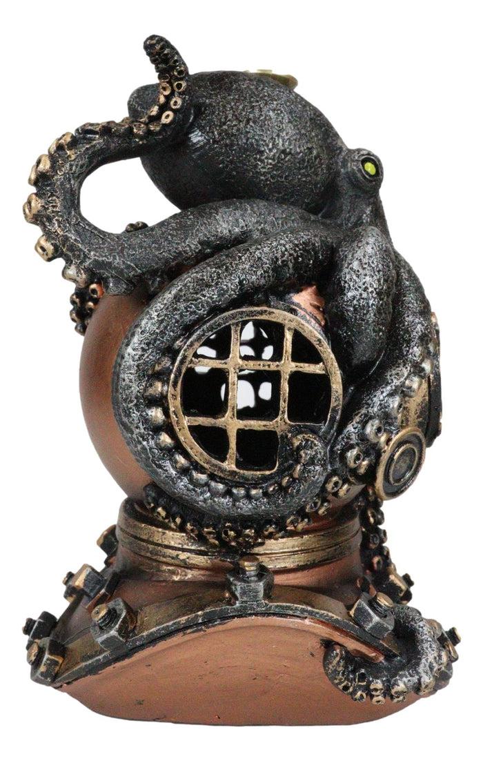 Ebros Gift Ocean Marine Octopus Kraken On Steampunk Divers Helmet Incense Cone Burner