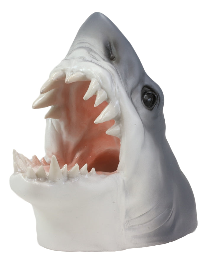 Ebros Gift Ocean Marine Prehistoric Megalodon Shark Jaws And Teeth Wine Holder Caddy Statue