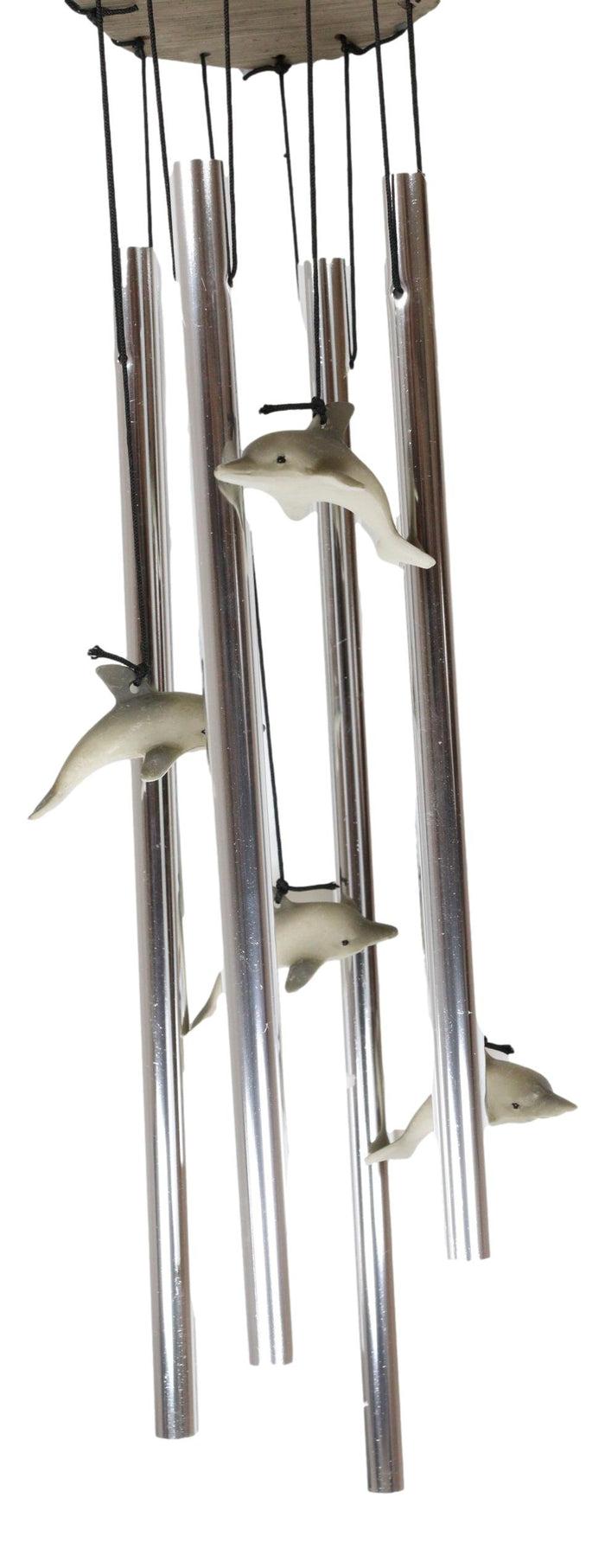 Ebros Gift Ocean Sea Coral Marine Dolphin Family Decorative Wind Chime For Garden Patio