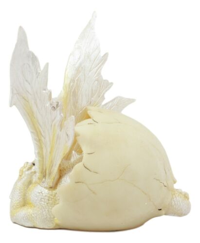 Ebros Gift October Birthstone Dragon Egg Statue Opal Gem Birthday Dragon Hatchling Figurine