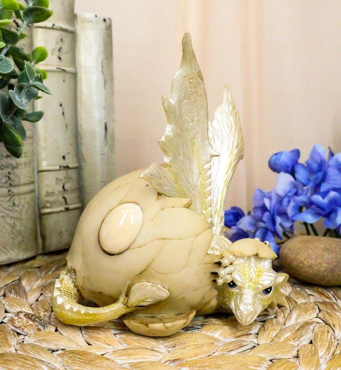 ebros gift October Birthstone Dragon Egg Statue Opal Gem Birthday Dragon Hatchling Figurine