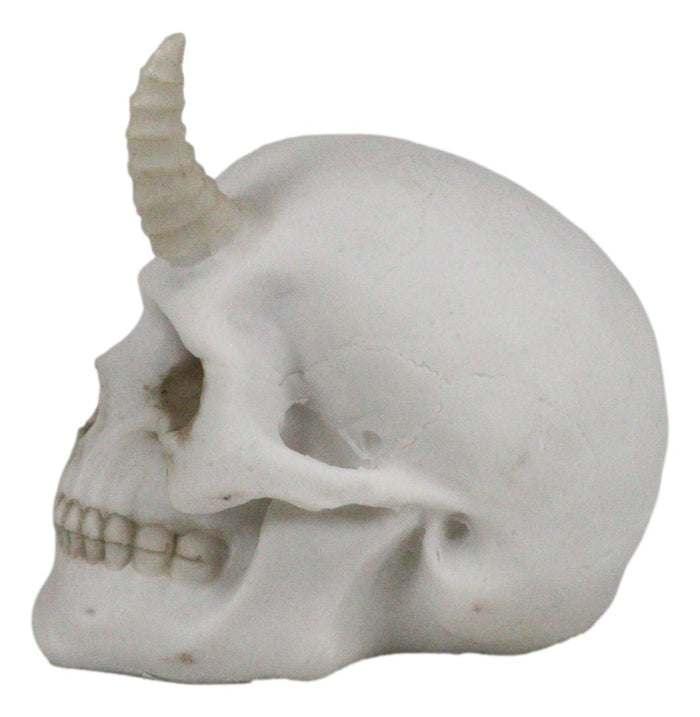 Ebros Gift Off White Small Goat Horned Demon Skull Hell Spawn Skeleton Inferno Imp Figurine