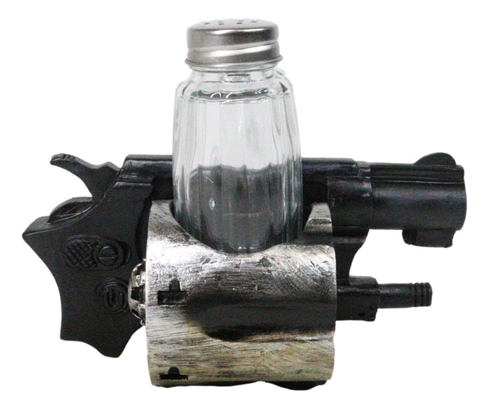 Ebros Gift Old World Western Pistol Gun With Giant Barrels Salt Pepper Shakers Holder Set