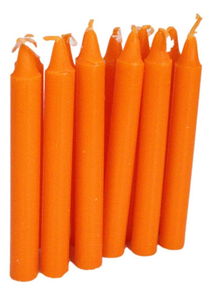 Ebros Gift Orange Confidence Pack Of 12 Wicca Occult Witch Ritual Spell Chime Candles