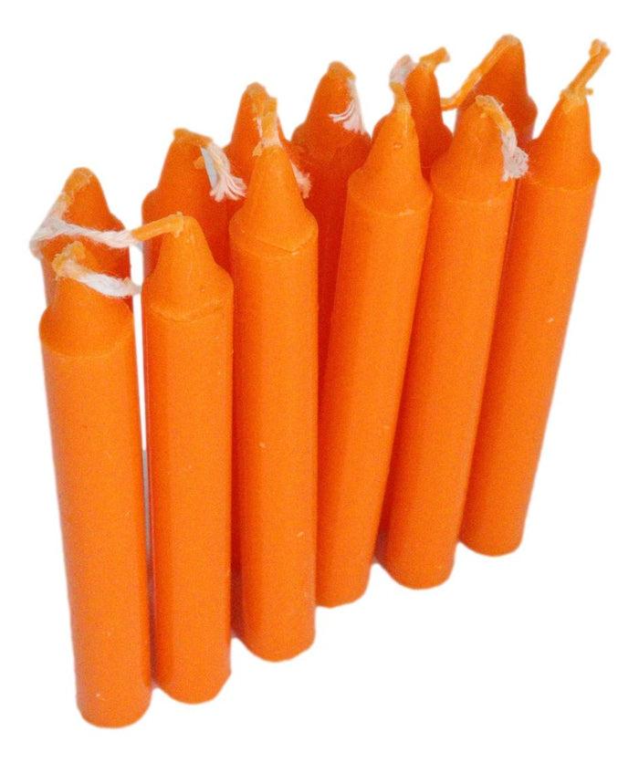 Ebros Gift Orange Confidence Pack Of 12 Wicca Occult Witch Ritual Spell Chime Candles