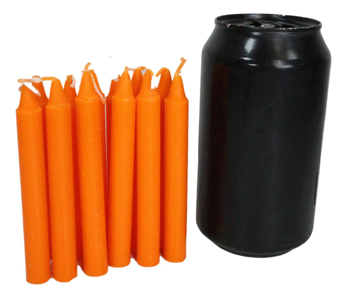 Ebros Gift Orange Confidence Pack Of 12 Wicca Occult Witch Ritual Spell Chime Candles