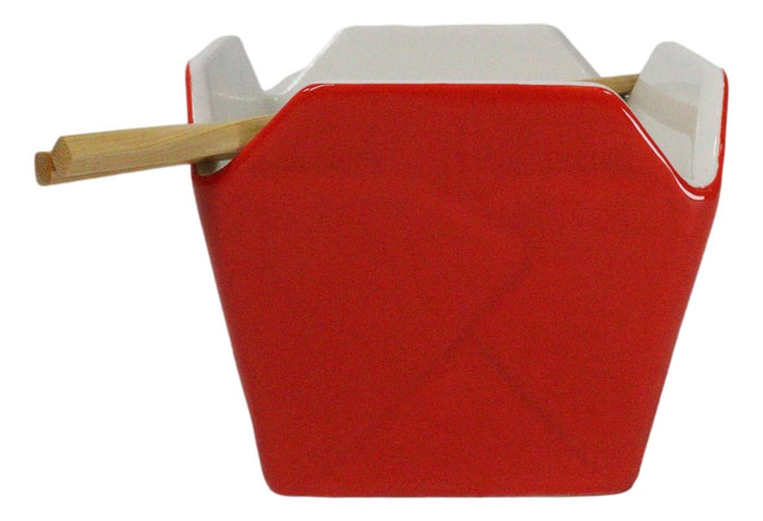 Ebros Gift Oriental Longwei Dragon King Takeout To Go Box Serving Bowl With Chopsticks Set