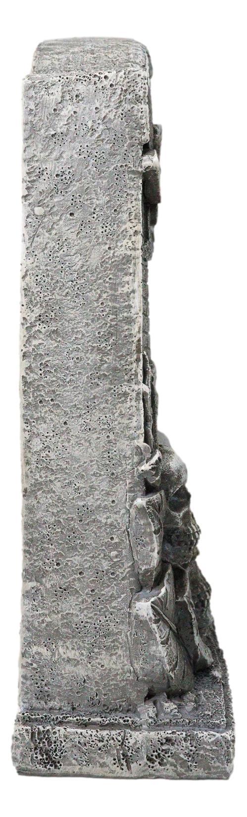 Ebros Gift Ossuary Gothic Skulls Death Moths Graveyard Mortuary RIP Tombstone Figurine