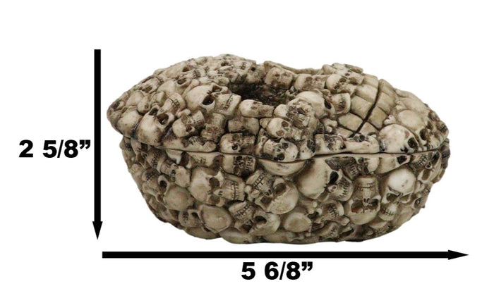 Ebros Gift Ossuary Graveyard Skulls And Bones Ghoulish Skull Face Decorative Trinket Box