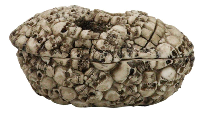 Ebros Gift Ossuary Graveyard Skulls And Bones Ghoulish Skull Face Decorative Trinket Box