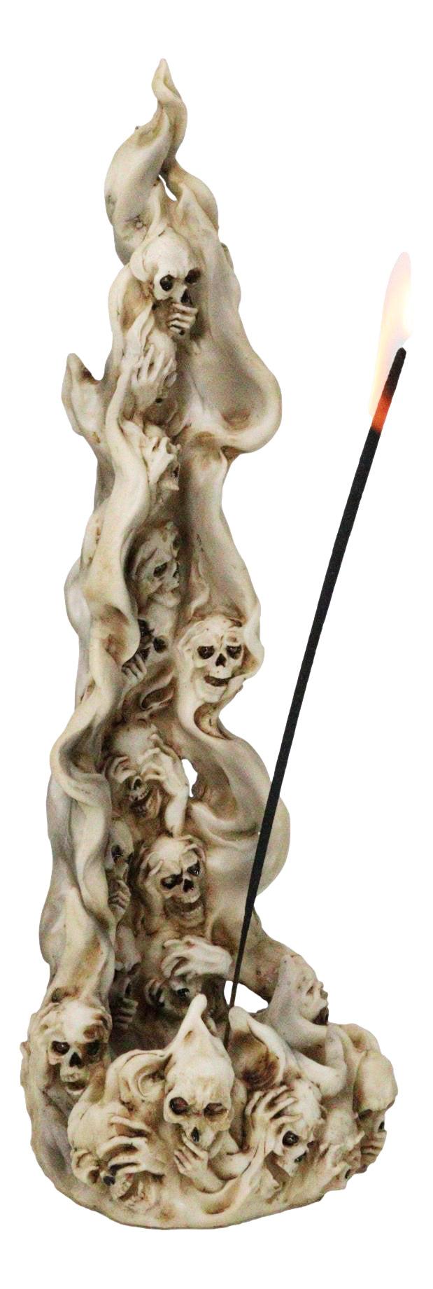 ebros gift Ossuary Morphing Skulls Ghost Whispers of Lost Souls Incense Burner Figurine