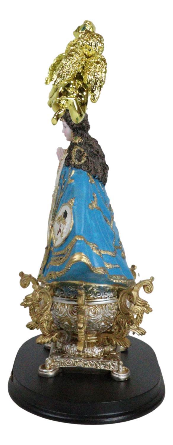 Ebros Gift Our Lady Of San Juan De Los Lagos Golden Crown And Angels Regal Blue Figurine