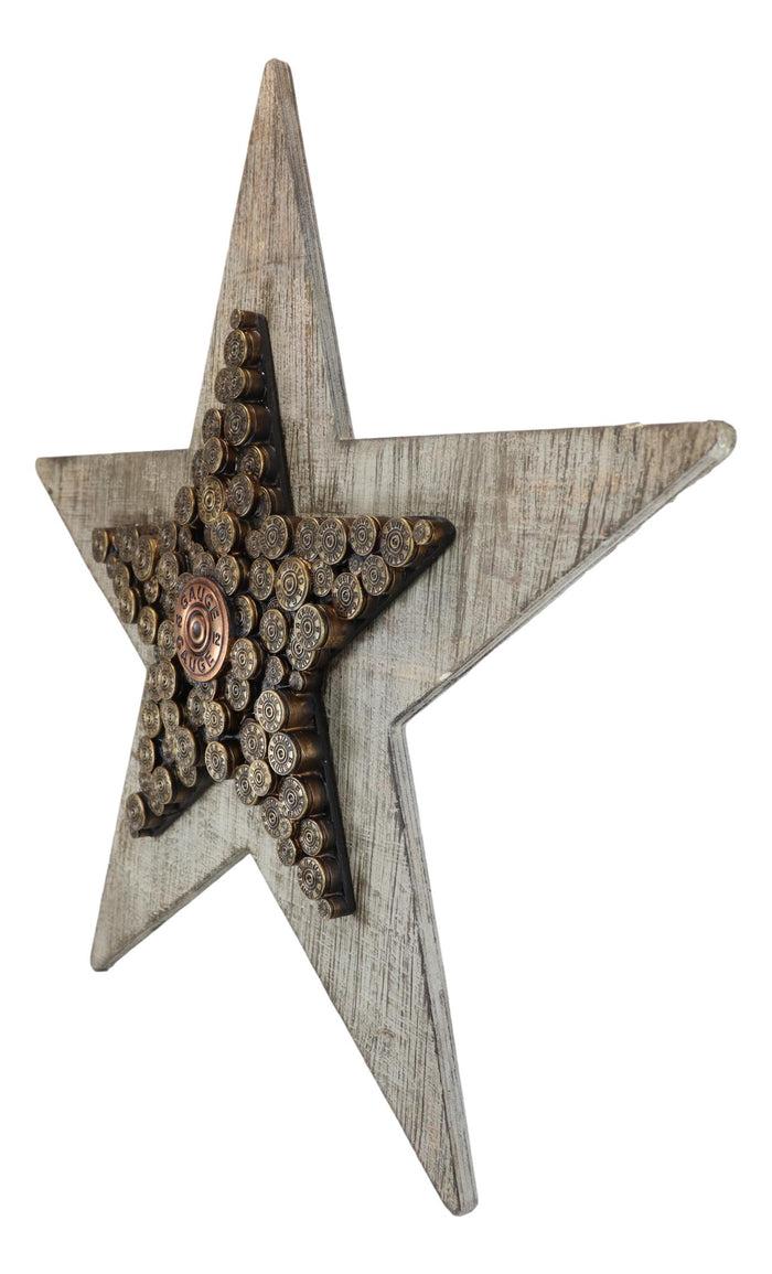 Ebros Gift Oversized Rustic Western Patriotic Lone Star 12 Gauge Shotgun Shells Wall Decor