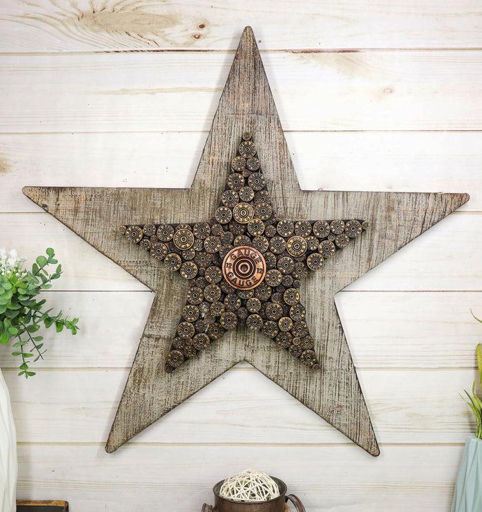 ebros gift Oversized Rustic Western Patriotic Lone Star 12 Gauge Shotgun Shells Wall Decor