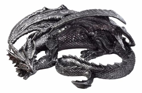 Ebros Gift Oversized Slumbering Smaug Dragon Statue 19.5"L Medieval Mythical Fantasy Decor