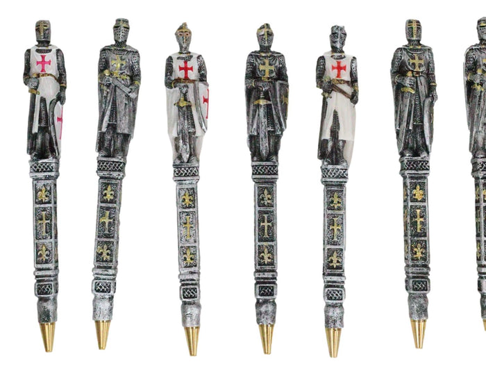 Ebros Gift Pack Of 12 Medieval Crusader Knights Of The Cross Writing Pens Office Stationery