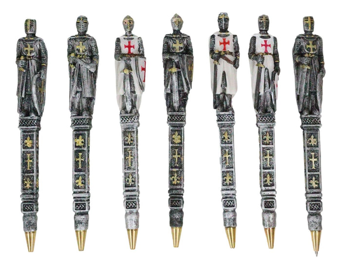 Ebros Gift Pack Of 12 Medieval Crusader Knights Of The Cross Writing Pens Office Stationery