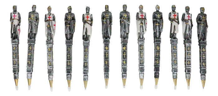 ebros gift Pack Of 12 Medieval Crusader Knights Of The Cross Writing Pens Office Stationery