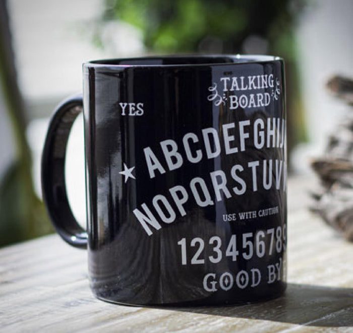 ebros gift Pack Of 2 Black Wicca Occult Magic Spirit Talking Board Porcelain Coffee Mugs