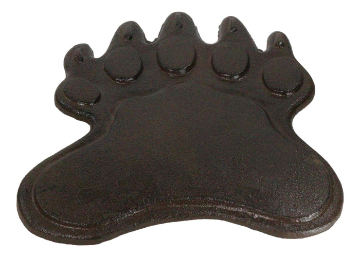 Ebros Gift Pack Of 2 Cast Iron Grizzly Bear Left And Right Paws Garden Stepping Stones