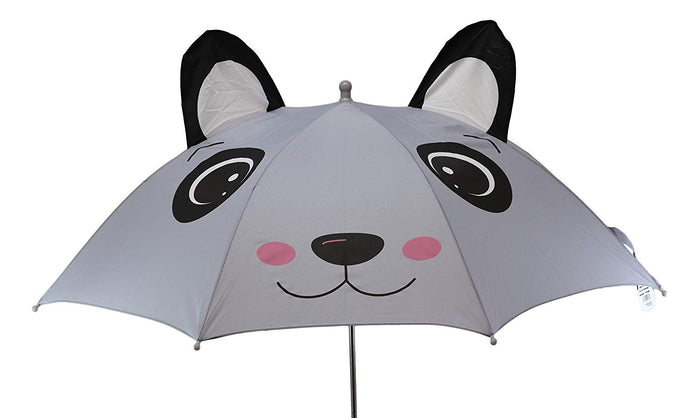Ebros Gift Pack Of 2 Children Kids Animated 3D Pop Up Grey Panda Bear Umbrella 33"Diameter