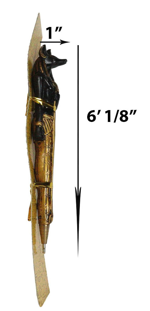 Ebros Gift Pack Of 2 Egyptian Gods Anubis Dog And Bastet Cat Hieroglyphic Ballpoint Pens
