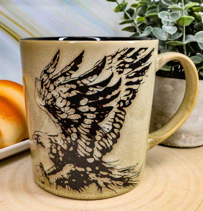 ebros gift PACK OF 2 Glazed Stoneware Patriotic Bald Eagle 13oz Ceramic Mug Coffee Cup