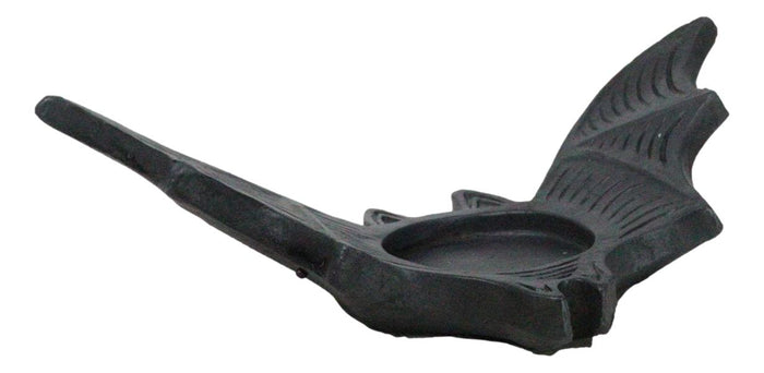 Ebros Gift Pack Of 2 Gothic Black Cutout Winged Flying Vampire Bat Votive Candle Holders